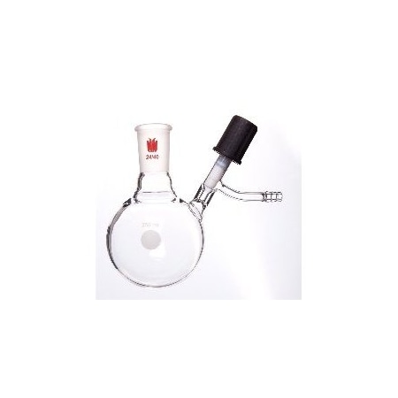 Synthware FLASK, REACTION, HIGH VACUUM VALVE, 0-4mm, 100mL, 14/20. F541100